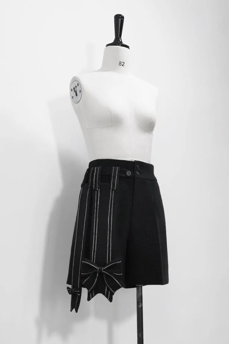 Black Vintage Bowknot Ouji Fashion Lolita Blazer Shorts
