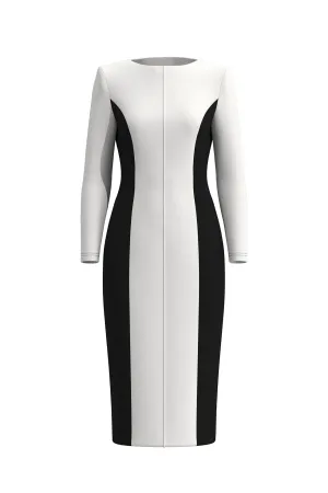 BLACK&WHITE CONTRAST DRESS