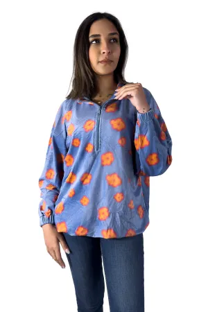 Bloom Burst Half-Zip Pullover