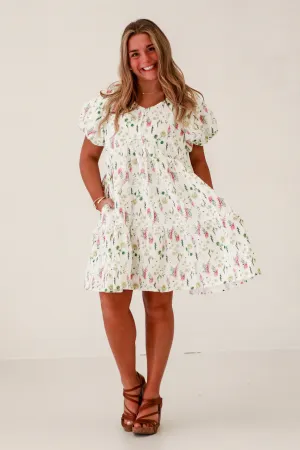 Botanical Breeze Floral Dress
