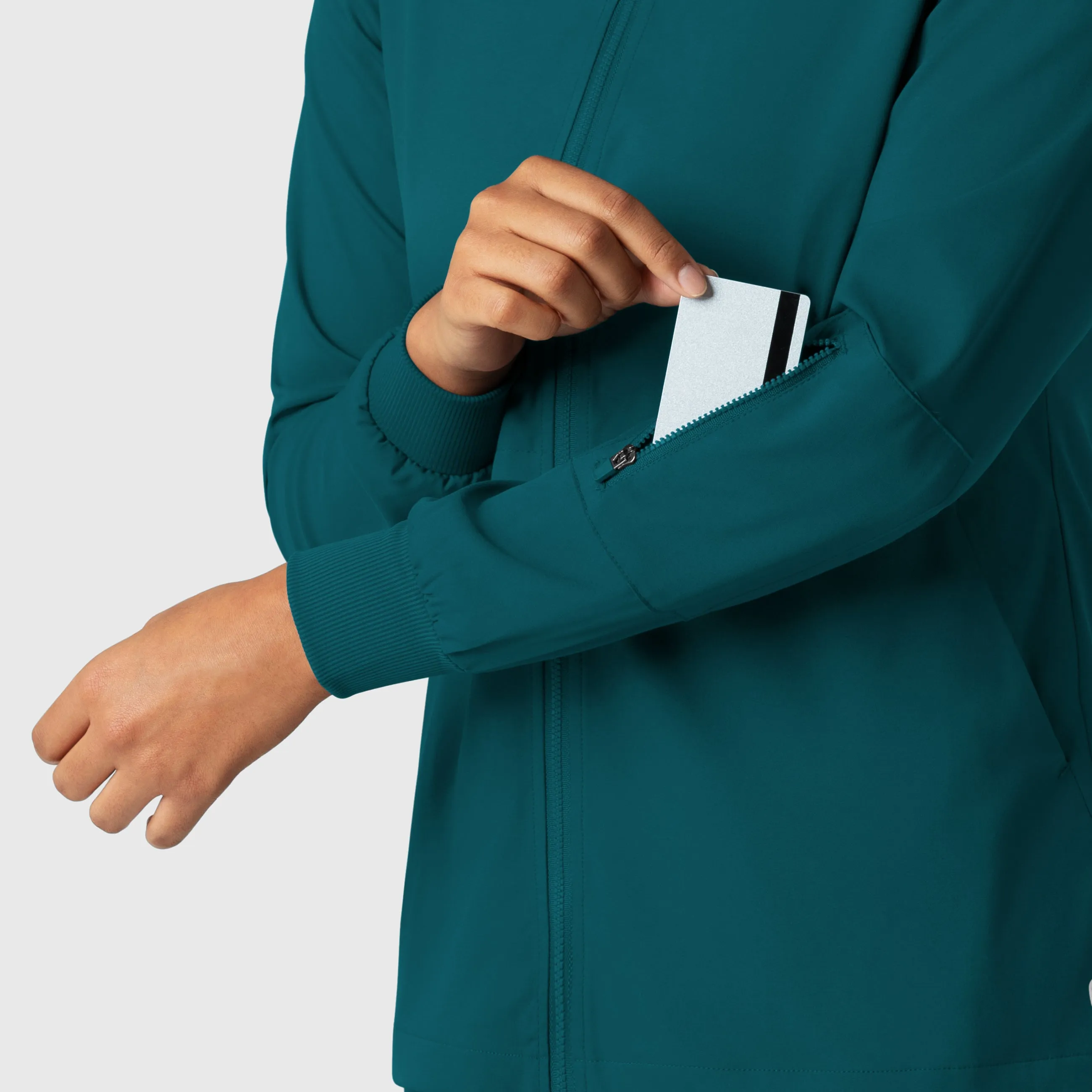 Boundless 8151 Warm Up Scrub Jacket Caribbean