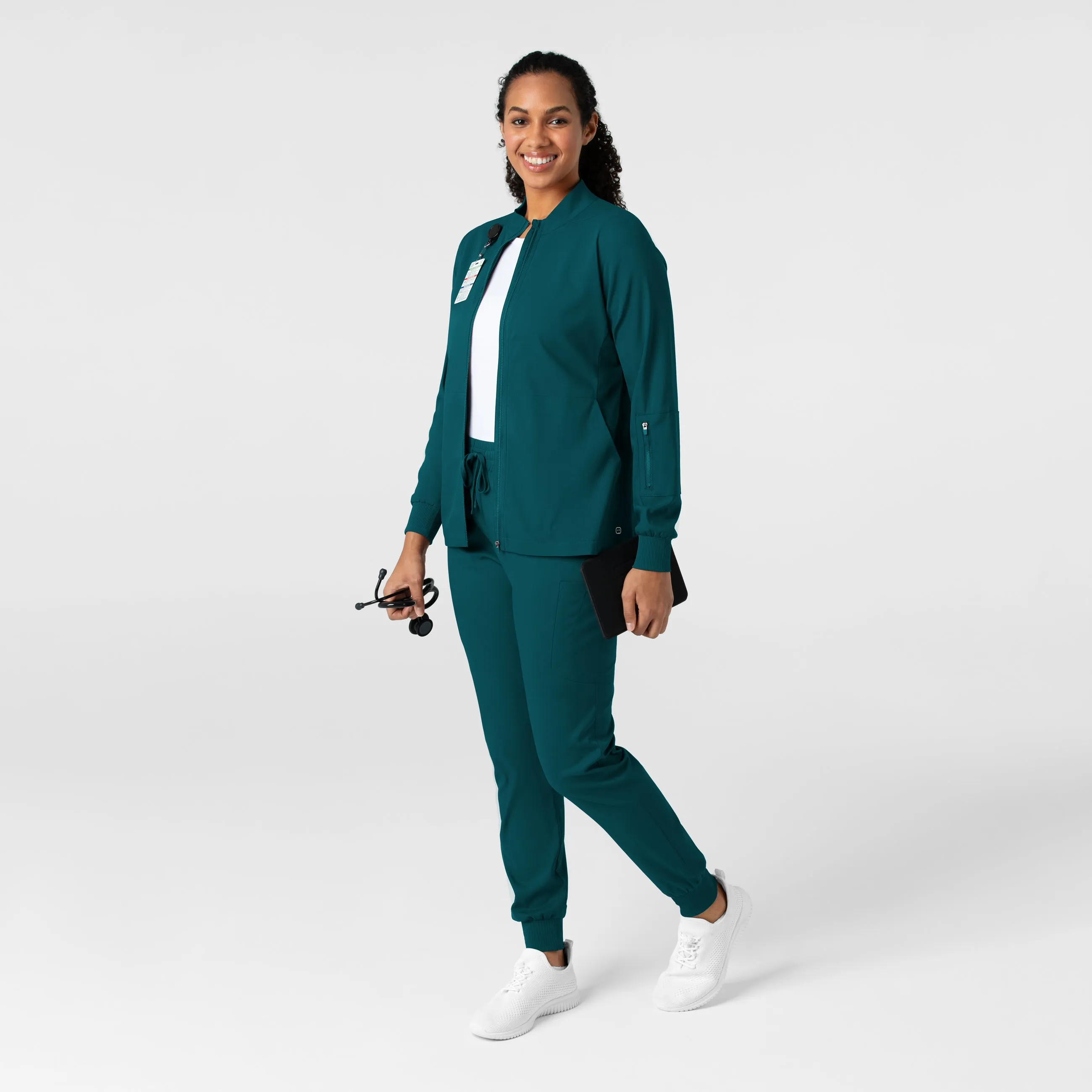 Boundless 8151 Warm Up Scrub Jacket Caribbean