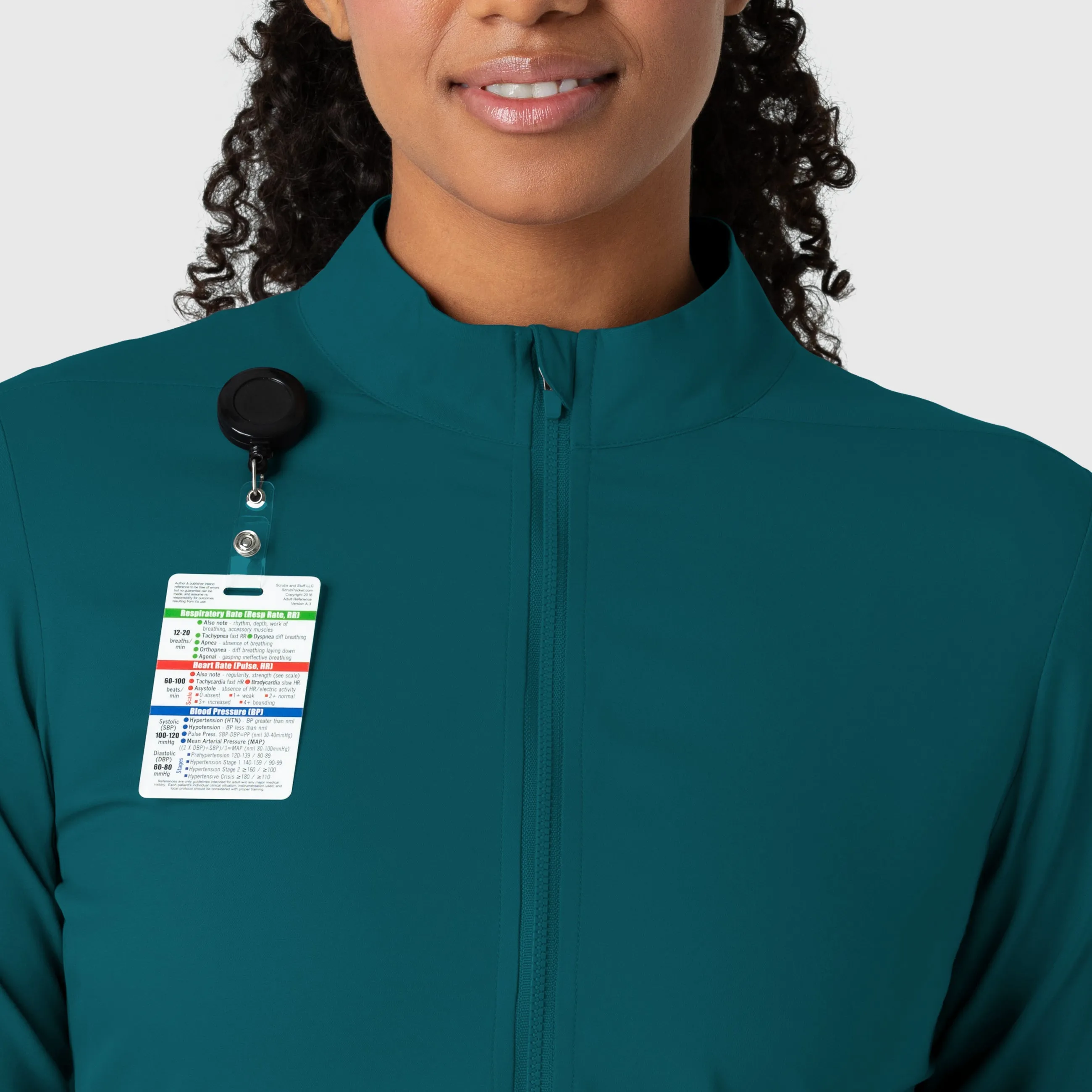 Boundless 8151 Warm Up Scrub Jacket Caribbean