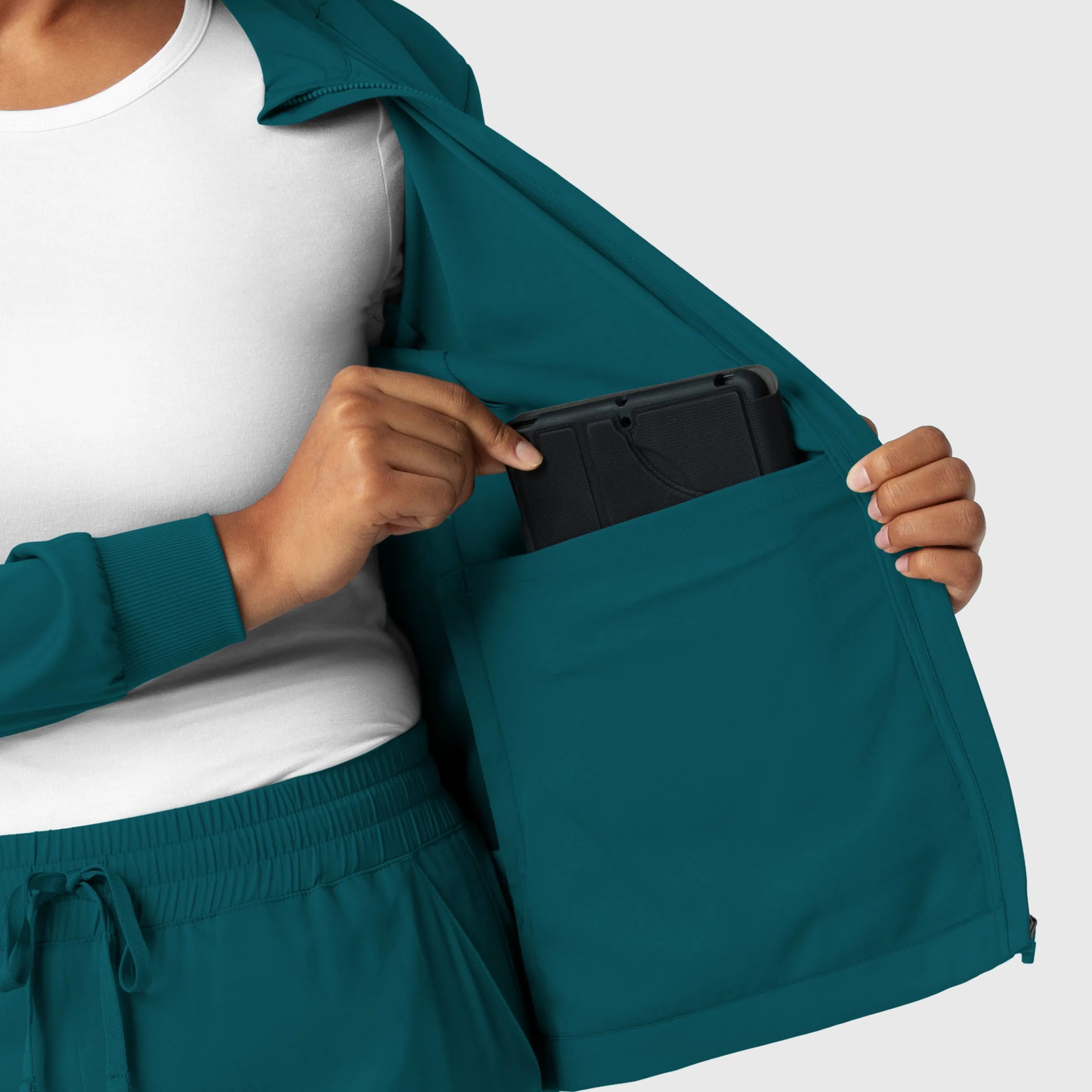 Boundless 8151 Warm Up Scrub Jacket Caribbean