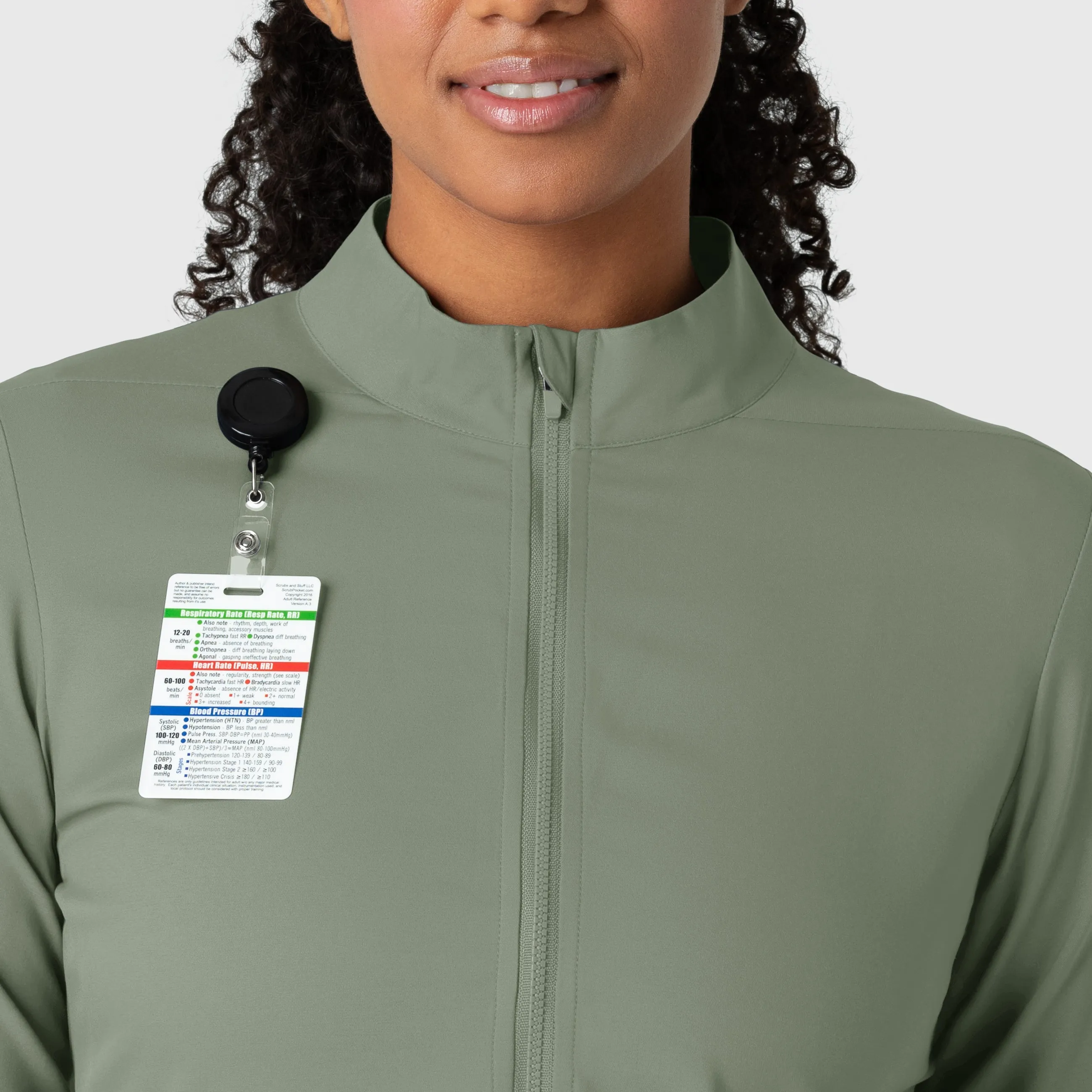 Boundless 8151 Warm Up Scrub Jacket Sage