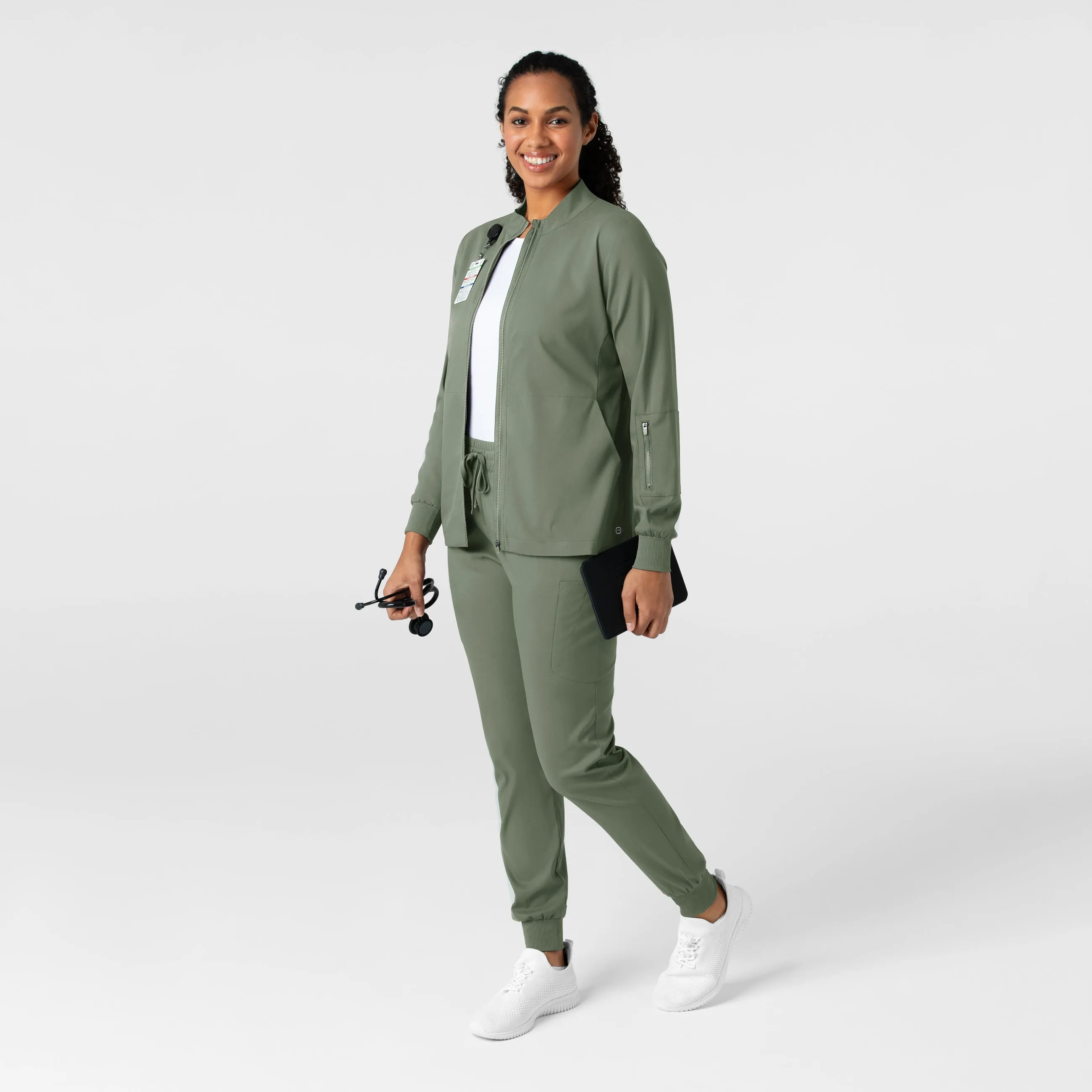 Boundless 8151 Warm Up Scrub Jacket Sage