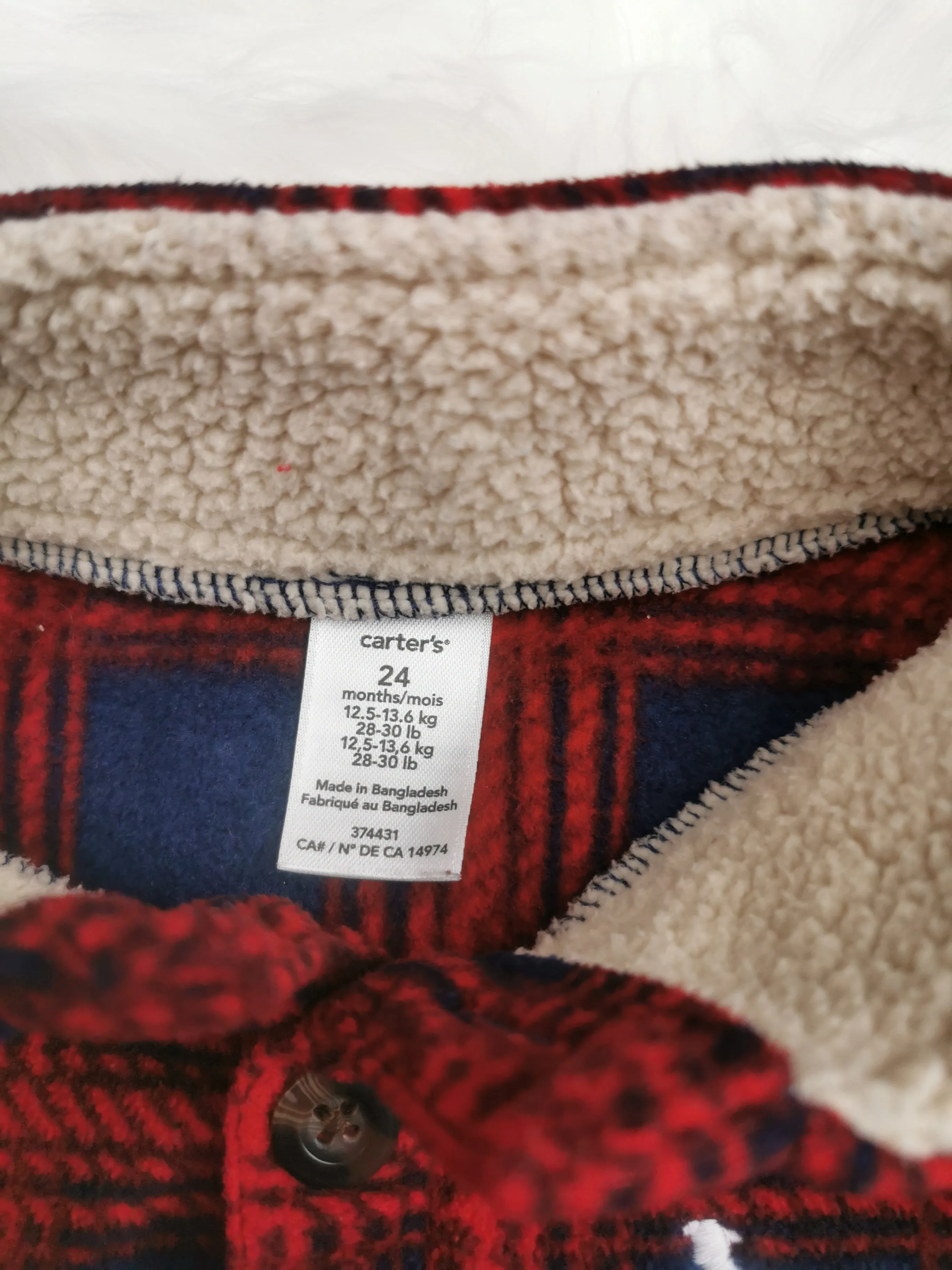 BOY SIZE 2 YEARS - CARTER'S, Fleece Pullover Sweater EUC B30