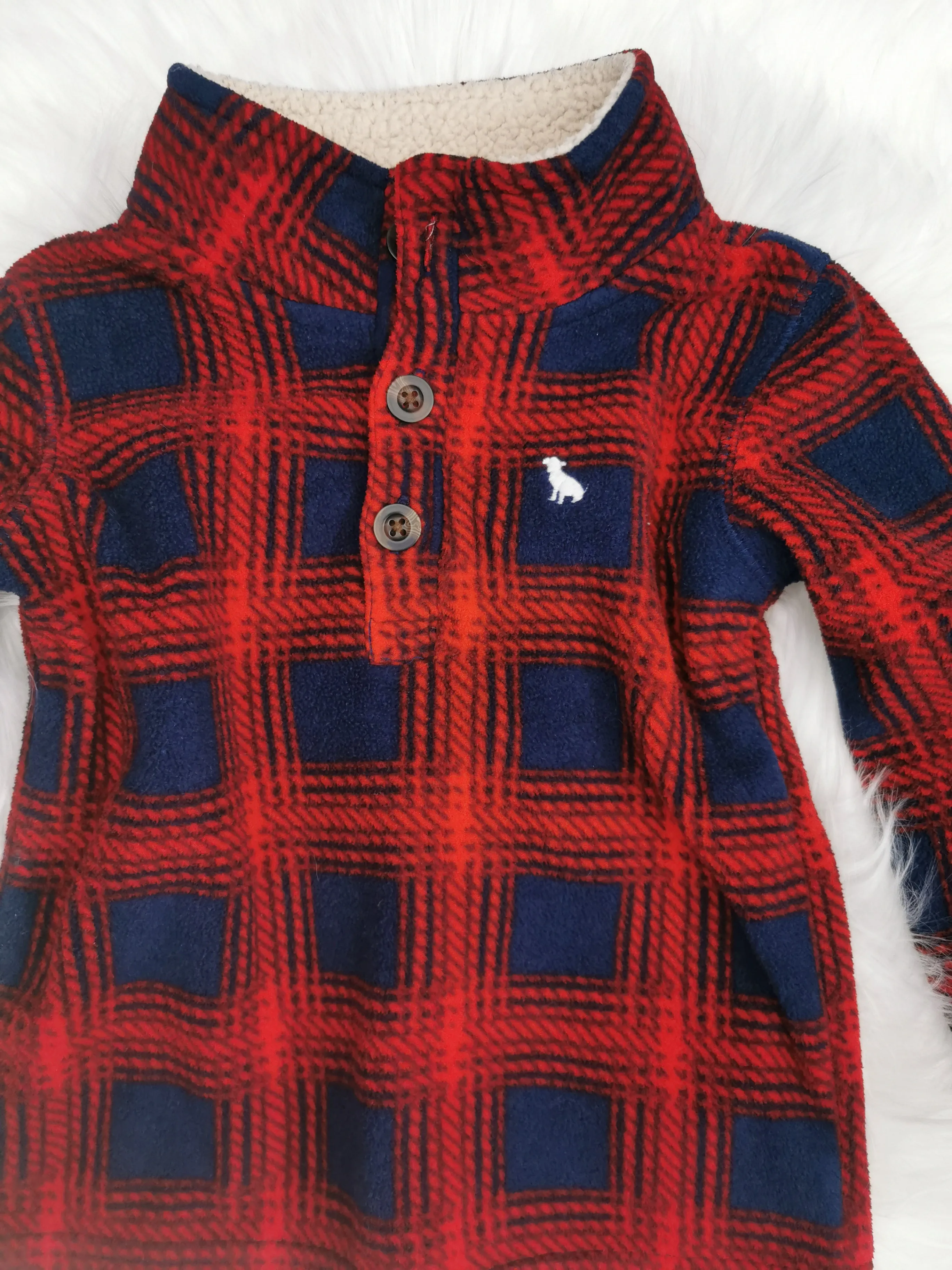 BOY SIZE 2 YEARS - CARTER'S, Fleece Pullover Sweater EUC B30