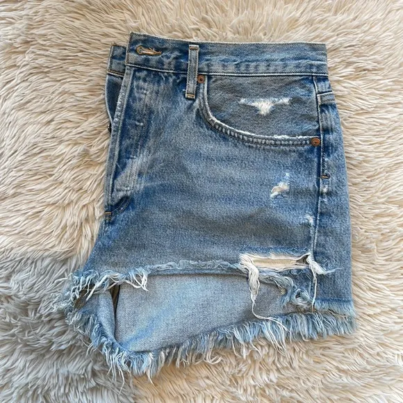 Brand New Agolde Parker Cut-Off Denim  Shorts
