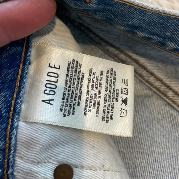 Brand New Agolde Parker Cut-Off Denim  Shorts