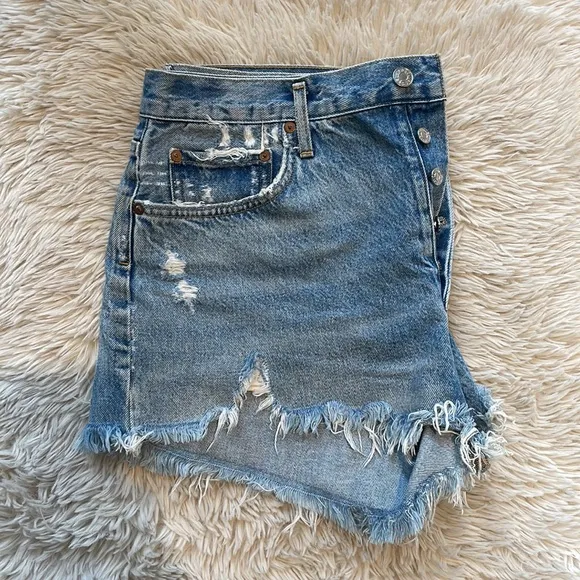 Brand New Agolde Parker Cut-Off Denim  Shorts