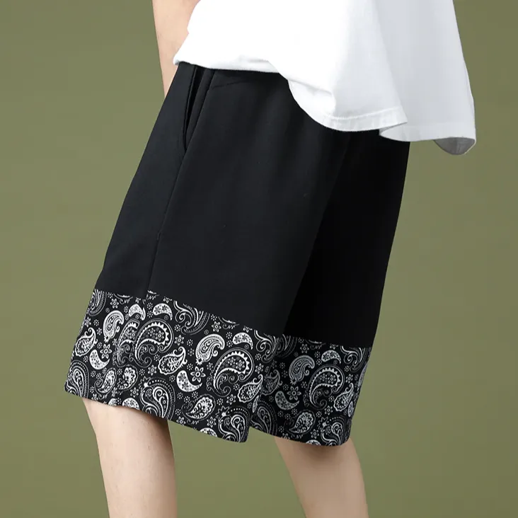 Braxton Paisley Casual Linen Shorts