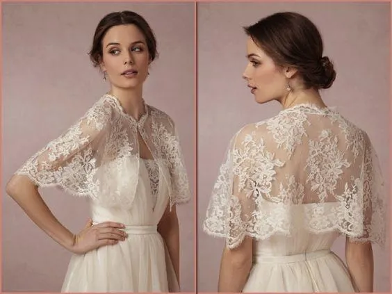 Bridal Lace Jacket Wedding Capes For Bridal Wedding Shawl