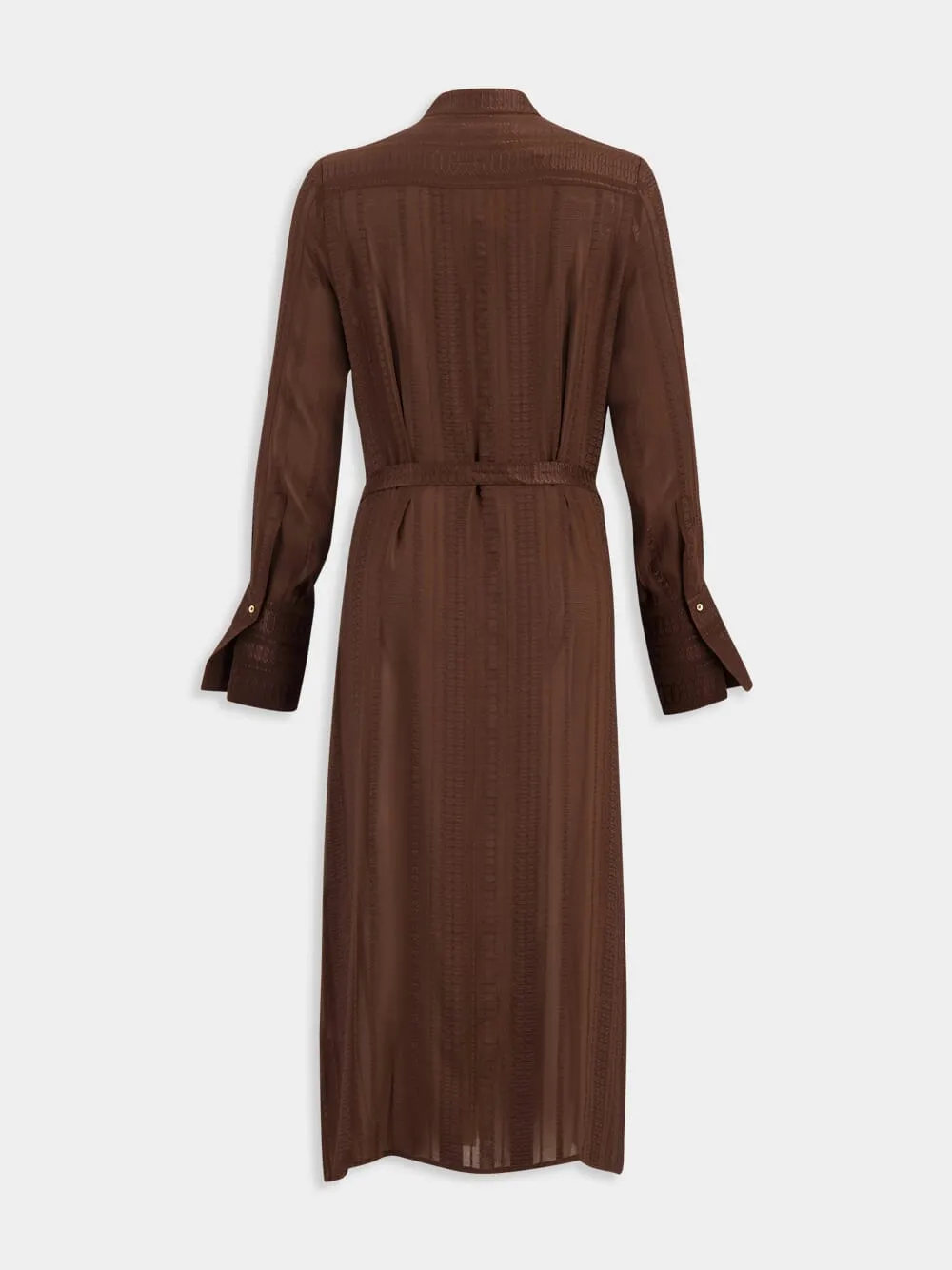 Brown Hera Textured Silk Dress
