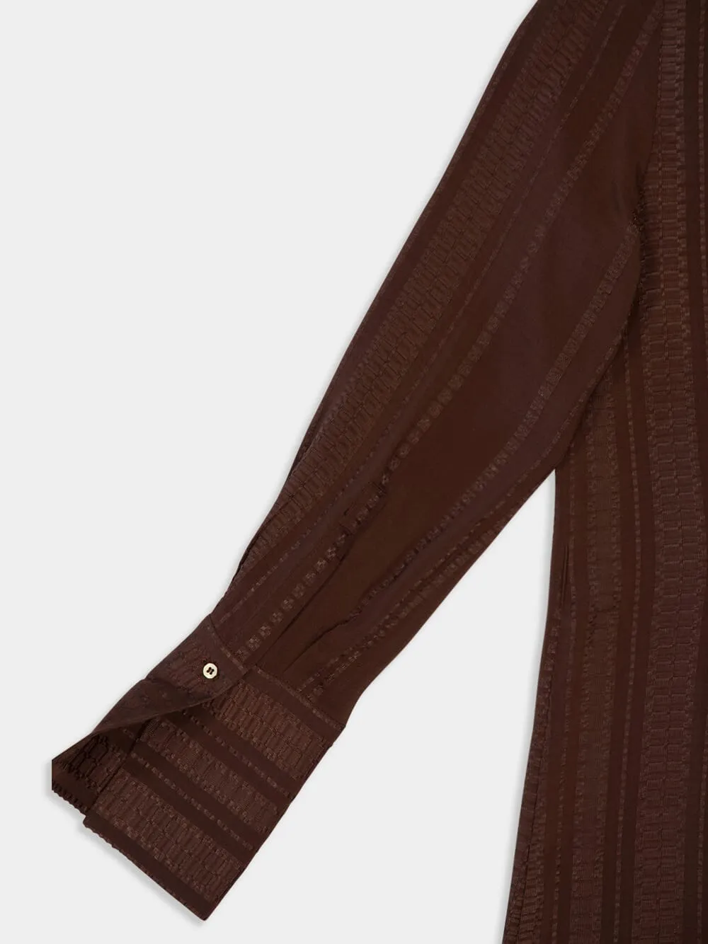 Brown Hera Textured Silk Dress