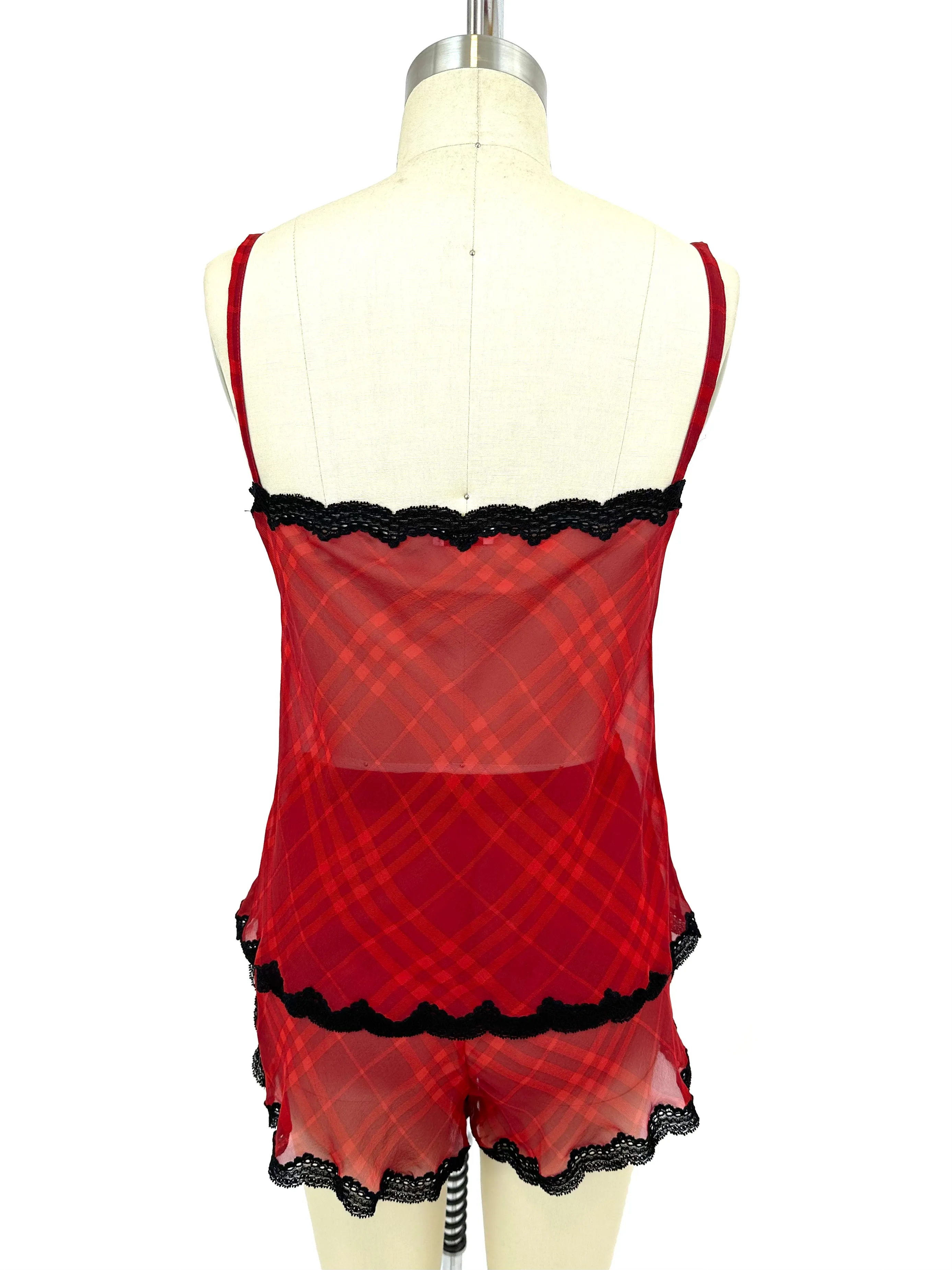 Burberry Check Silk Lounge Set