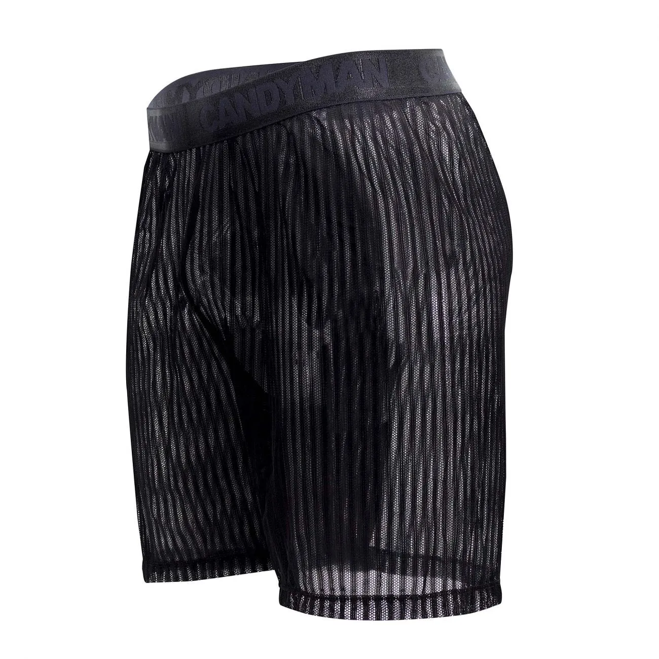 CandyMan 99497X Mesh Lounge Shorts Black Plus Sizes