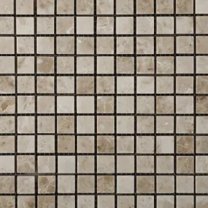Cappuccino Marble 5/8 X 5/8 Polished Mosaic Tile Mesh - 6" X 6" Sample