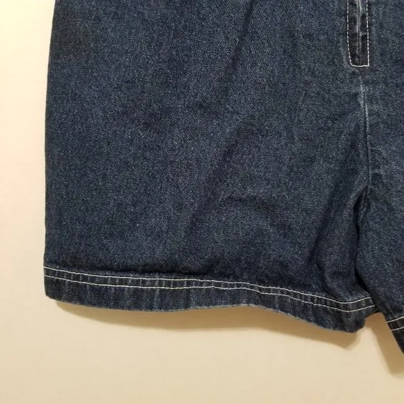 Carolina Blues skort 14 VINTAGE denim jean skirt front shorts back bandana trim
