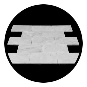Carrara Marble Italian White Bianco Carrera 3x6 Marble Subway Tile Polished