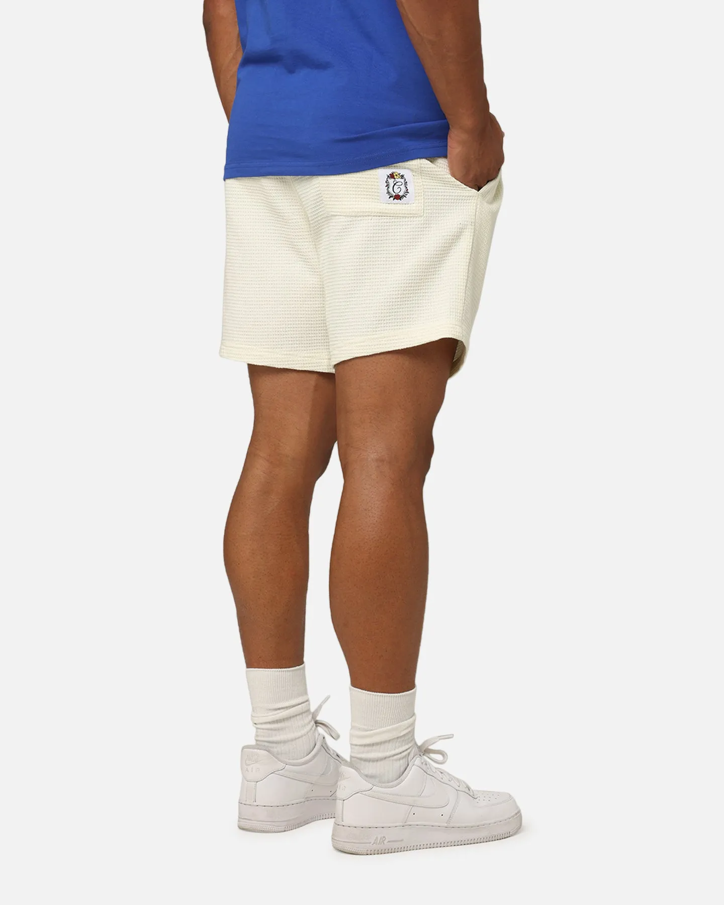 Carre Waffle Shorts Off White