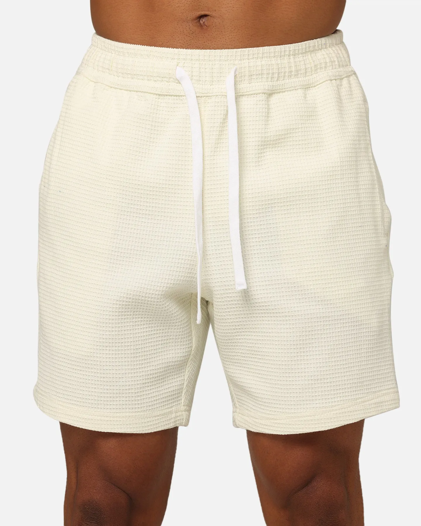 Carre Waffle Shorts Off White