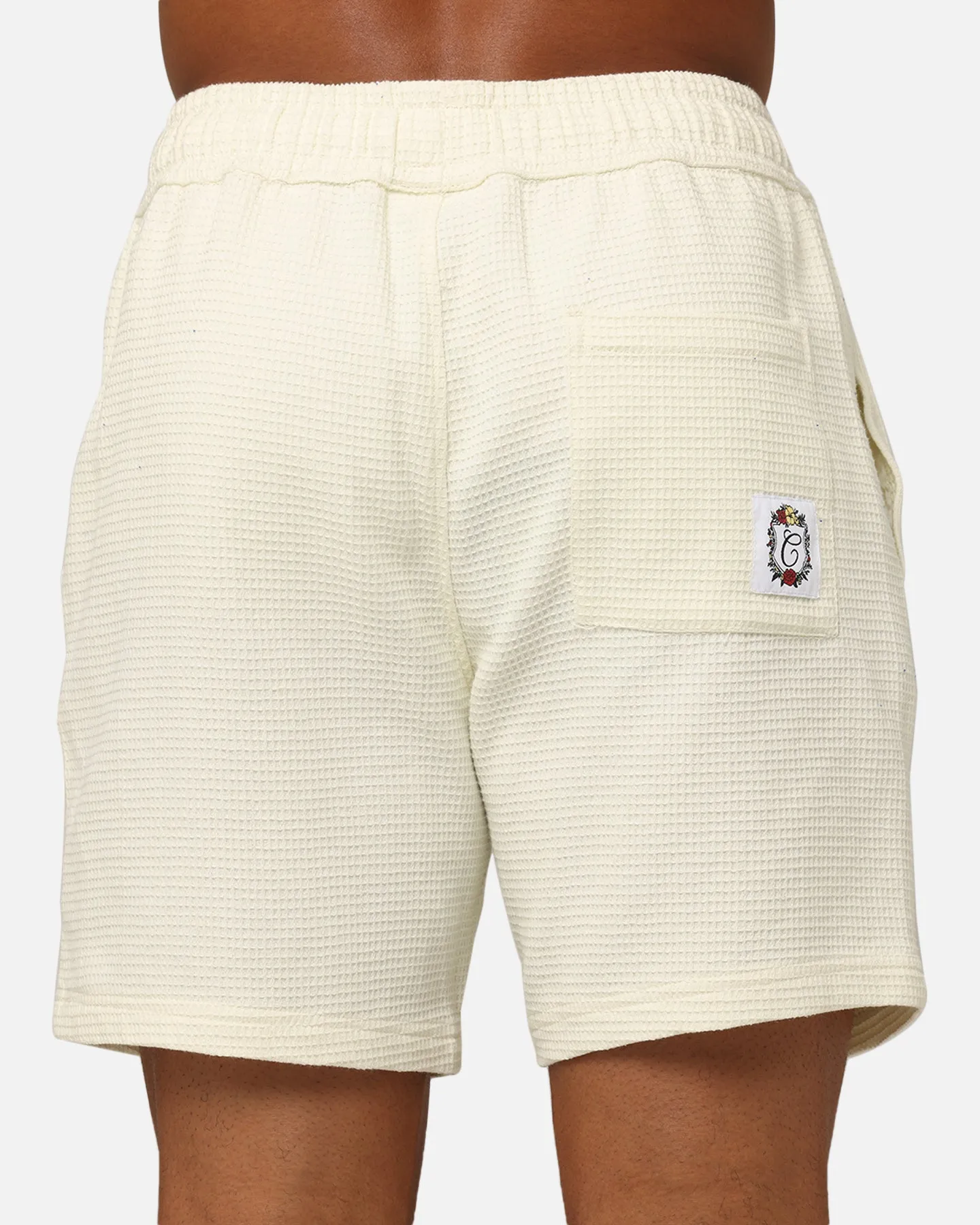Carre Waffle Shorts Off White