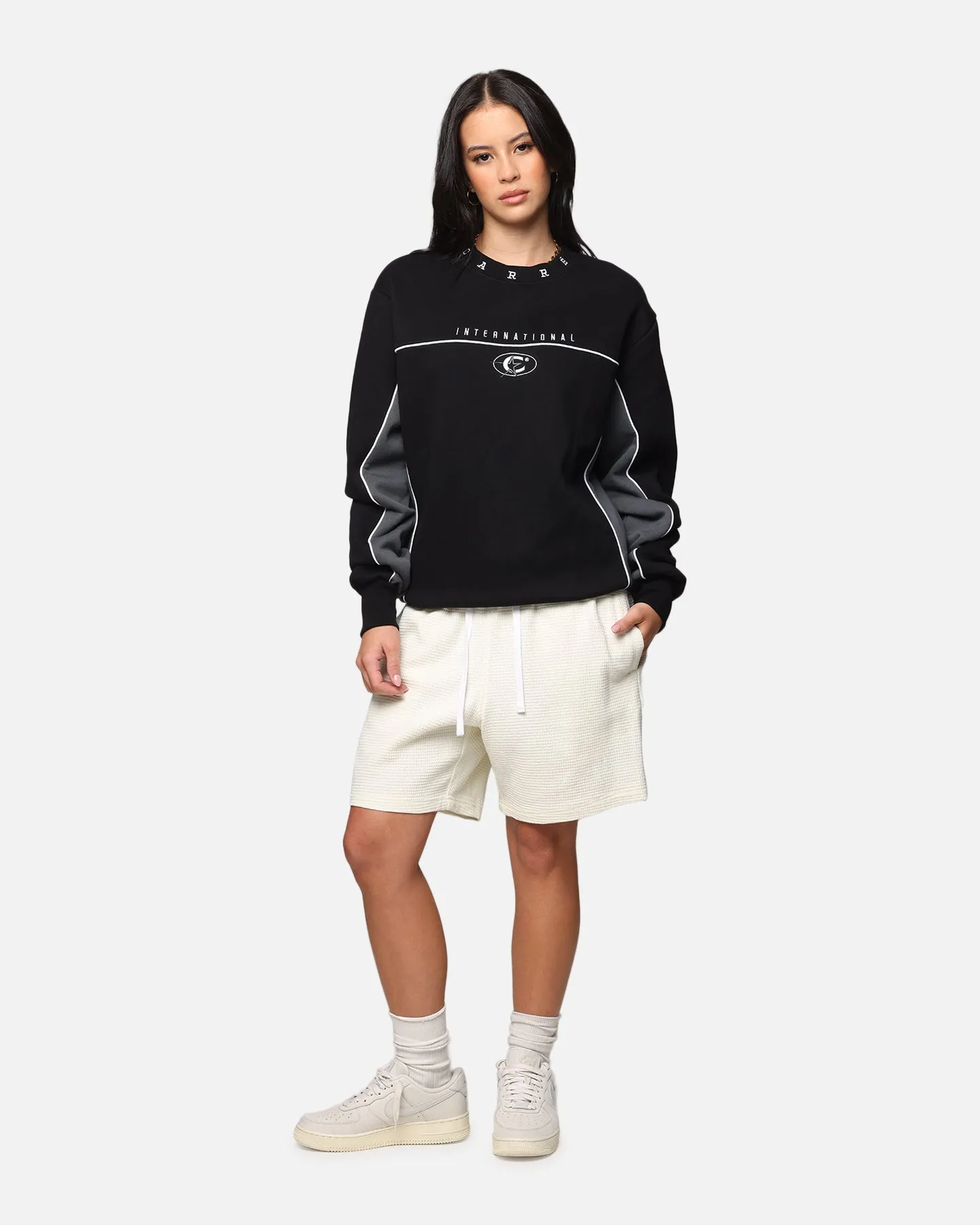 Carre Waffle Shorts Off White