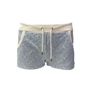 Celine Light Blue Logo Shorts