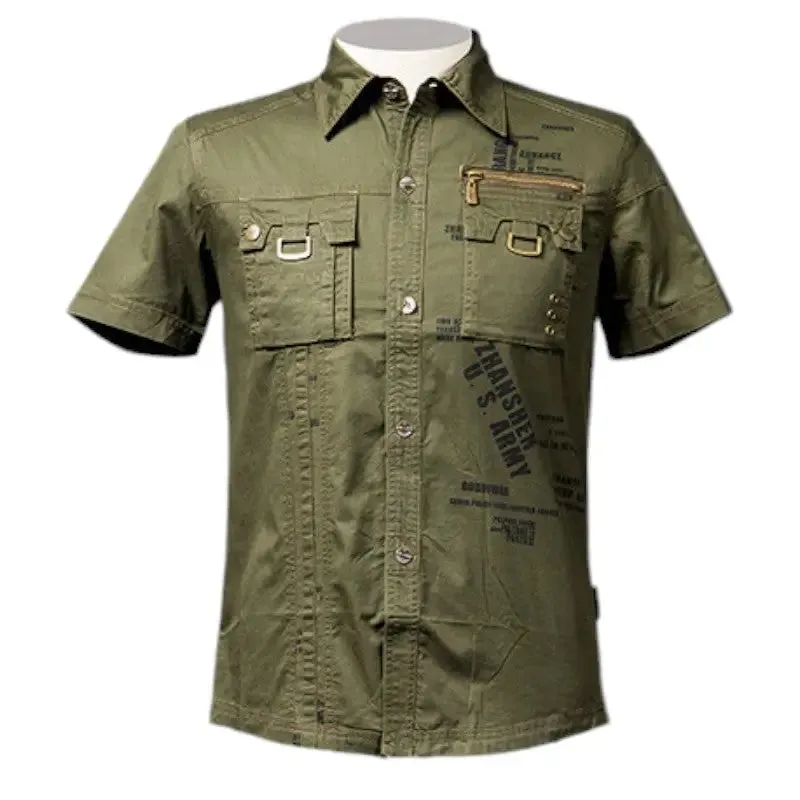 Chemise vert camouflage militaire