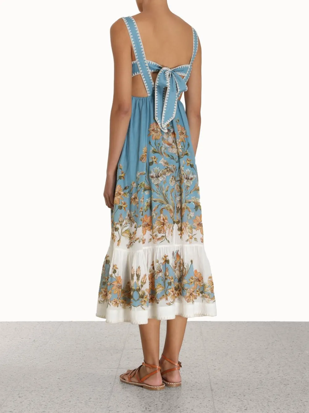 Chintz Tiered Floral Midi Dress