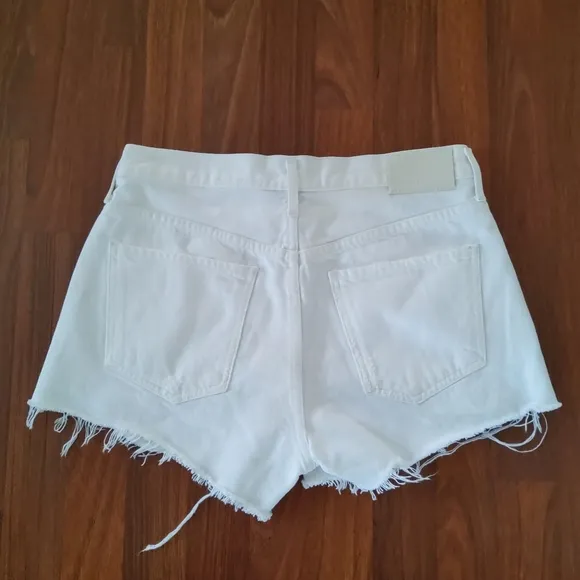 Citizens of Humanity Annabelle Fringe Cutoff Shorts Size 27 White Wash New