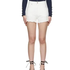 Citizens of Humanity Annabelle Fringe Cutoff Shorts Size 27 White Wash New