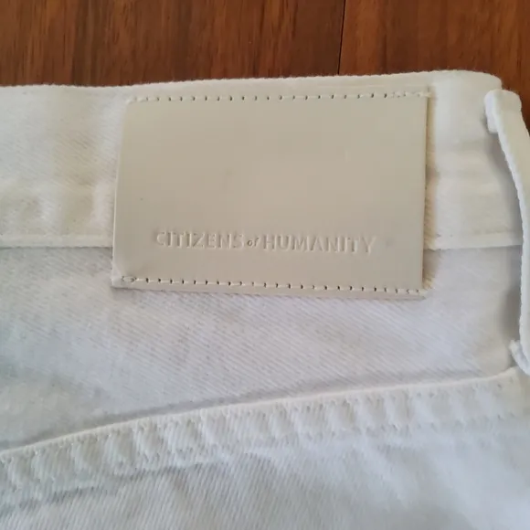 Citizens of Humanity Annabelle Fringe Cutoff Shorts Size 27 White Wash New