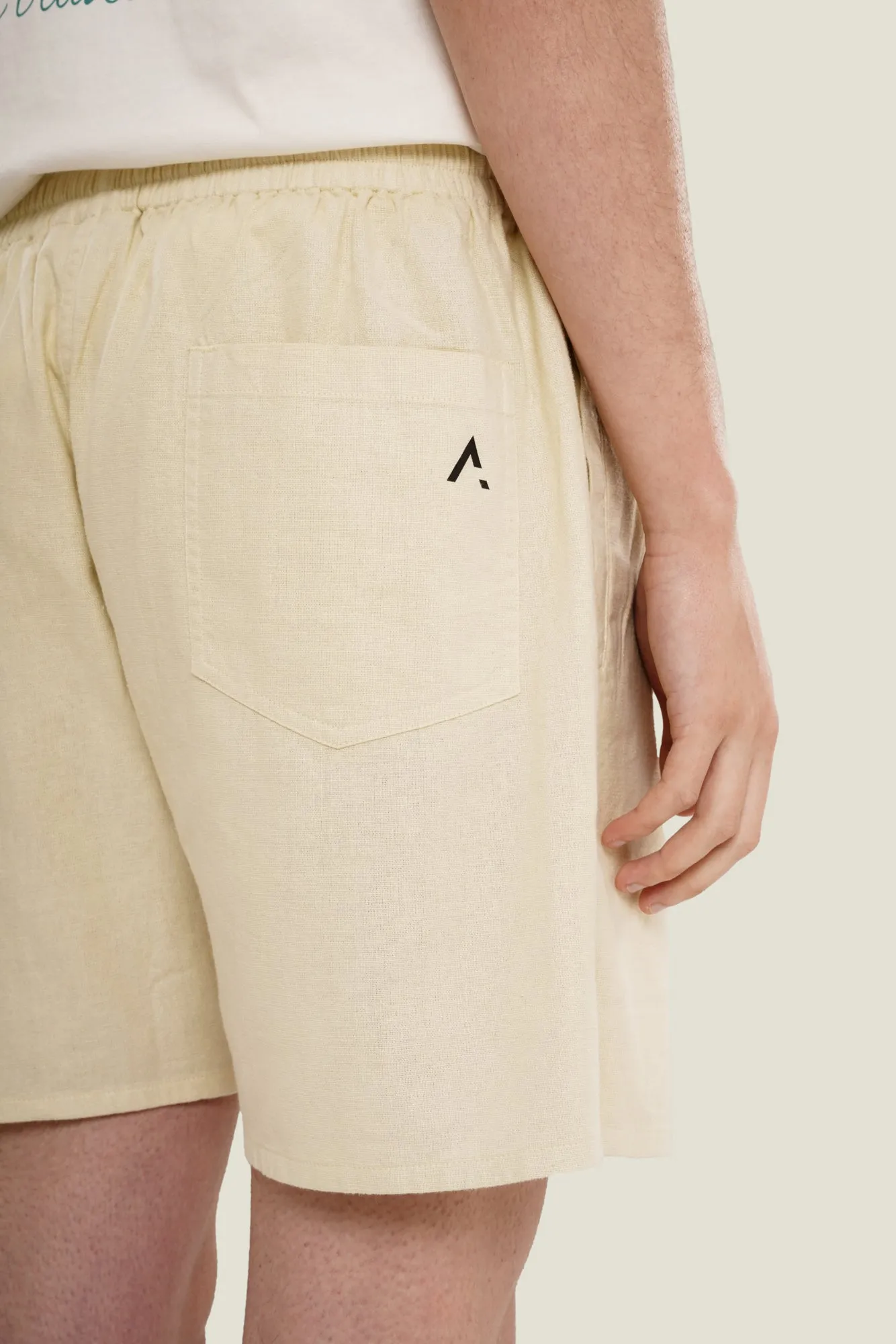 Cloud Cream Linen Shorts
