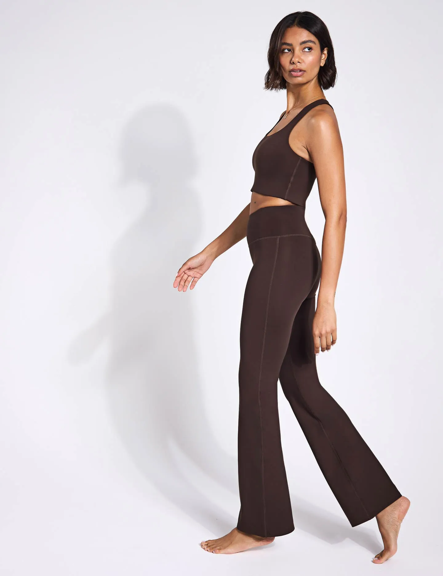 Compressive Flare Legging - Cocoa Bean