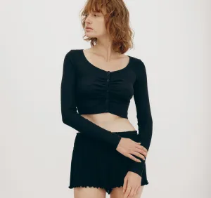 Core Extend Rib Crop Cardigan
