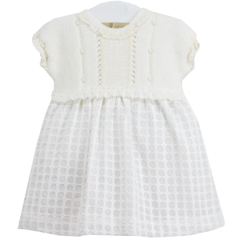 Cream Half Knit Dress