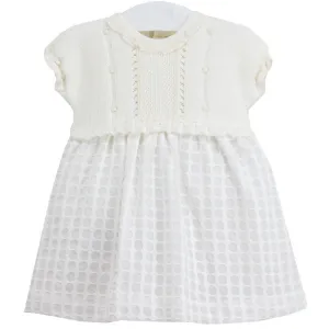 Cream Half Knit Dress