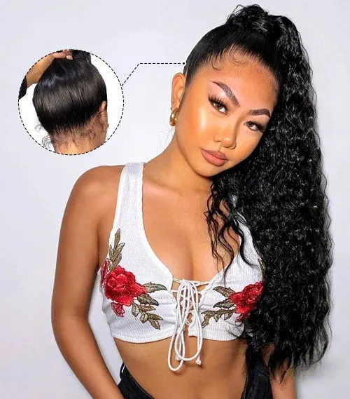 Deep Wave Invisi Strap Snug Fit 360 Transparent Lace Pre Cut Lace Frontal Bleached  Knots Wig