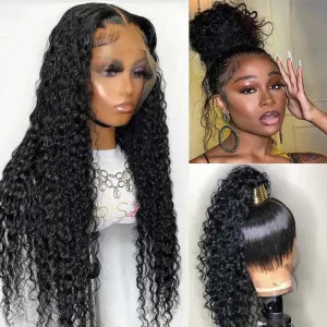 Deep Wave Invisi Strap Snug Fit 360 Transparent Lace Pre Cut Lace Frontal Bleached  Knots Wig