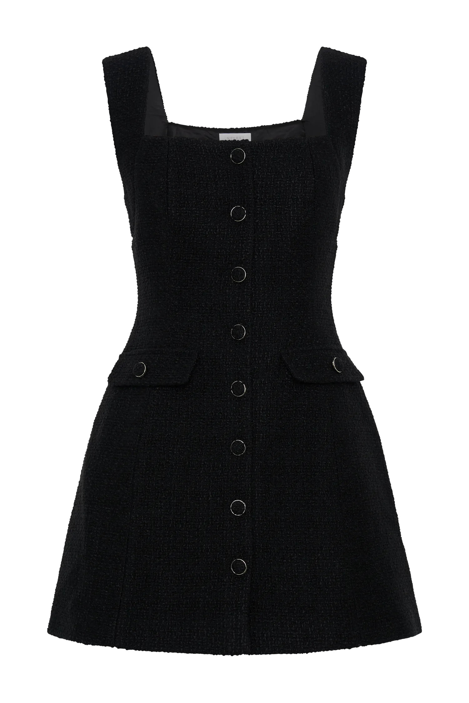 Desire Boucle Mini Dress - Black