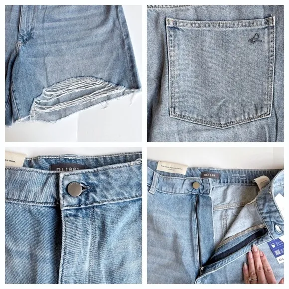 DL1961 Emilie High Rise Denim Shorts