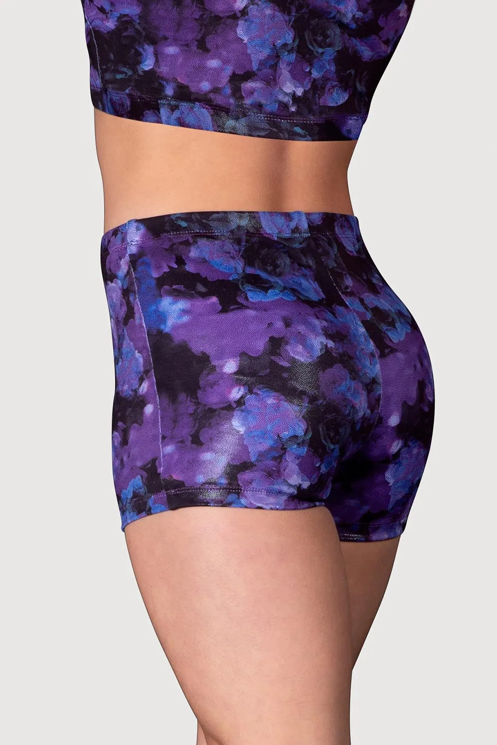 DL5217G - Cosmic Rose Printed Girls Micro Fitted Short