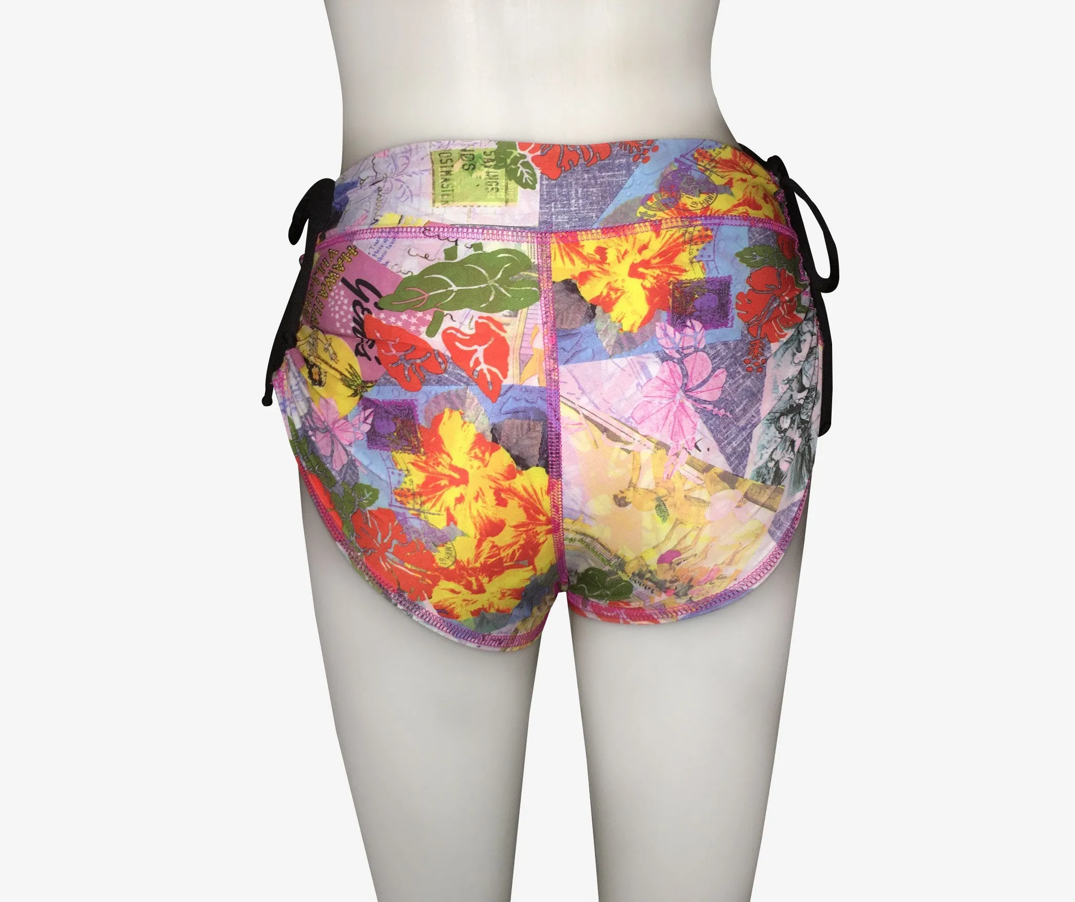 DRAWSTRING SHORTS VINTAGE PINK HAWAII/PINK BATIK