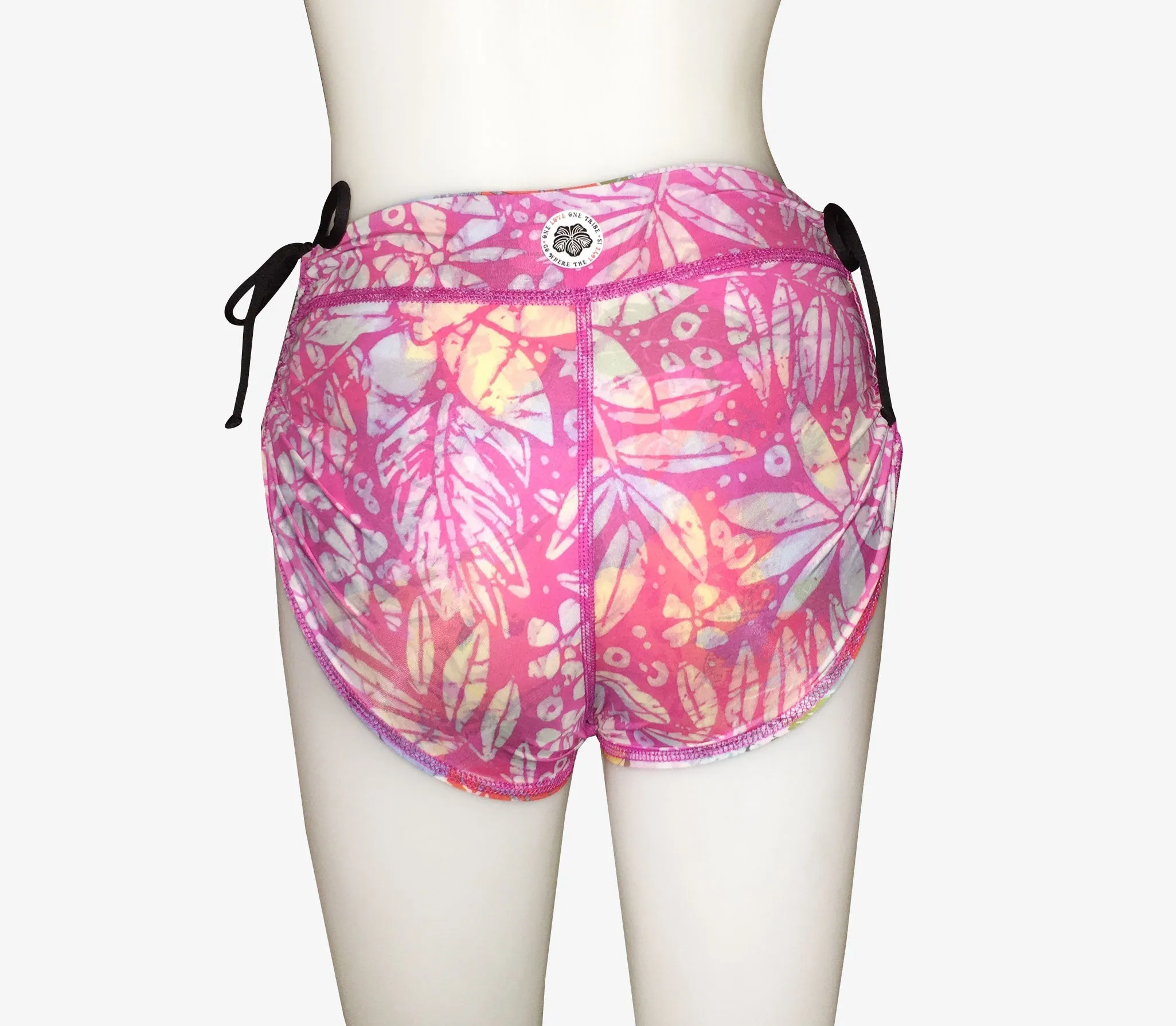 DRAWSTRING SHORTS VINTAGE PINK HAWAII/PINK BATIK