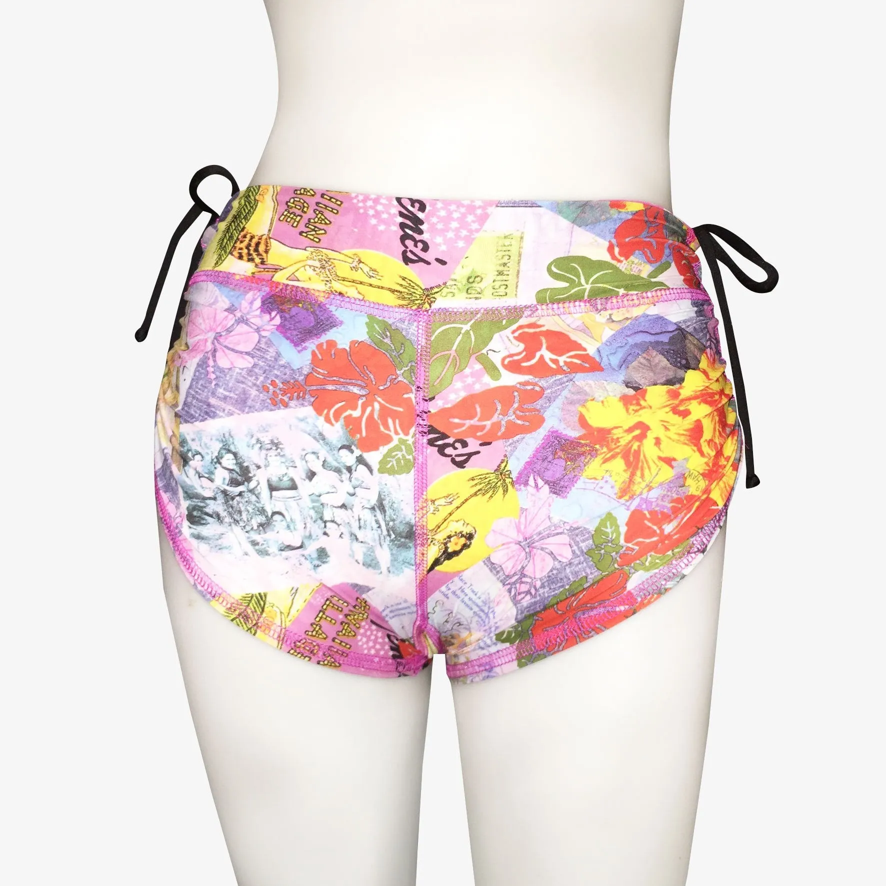 DRAWSTRING SHORTS VINTAGE PINK HAWAII/PINK BATIK