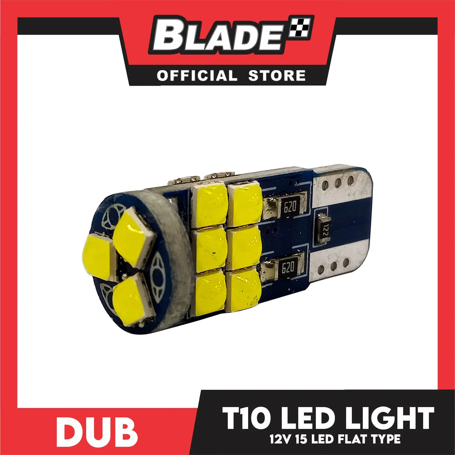 Dub Automotive Car LED Light T10 12V Flat Type 15 LED