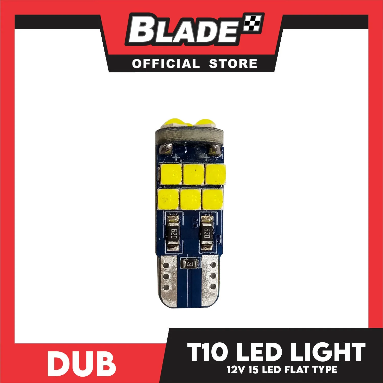 Dub Automotive Car LED Light T10 12V Flat Type 15 LED