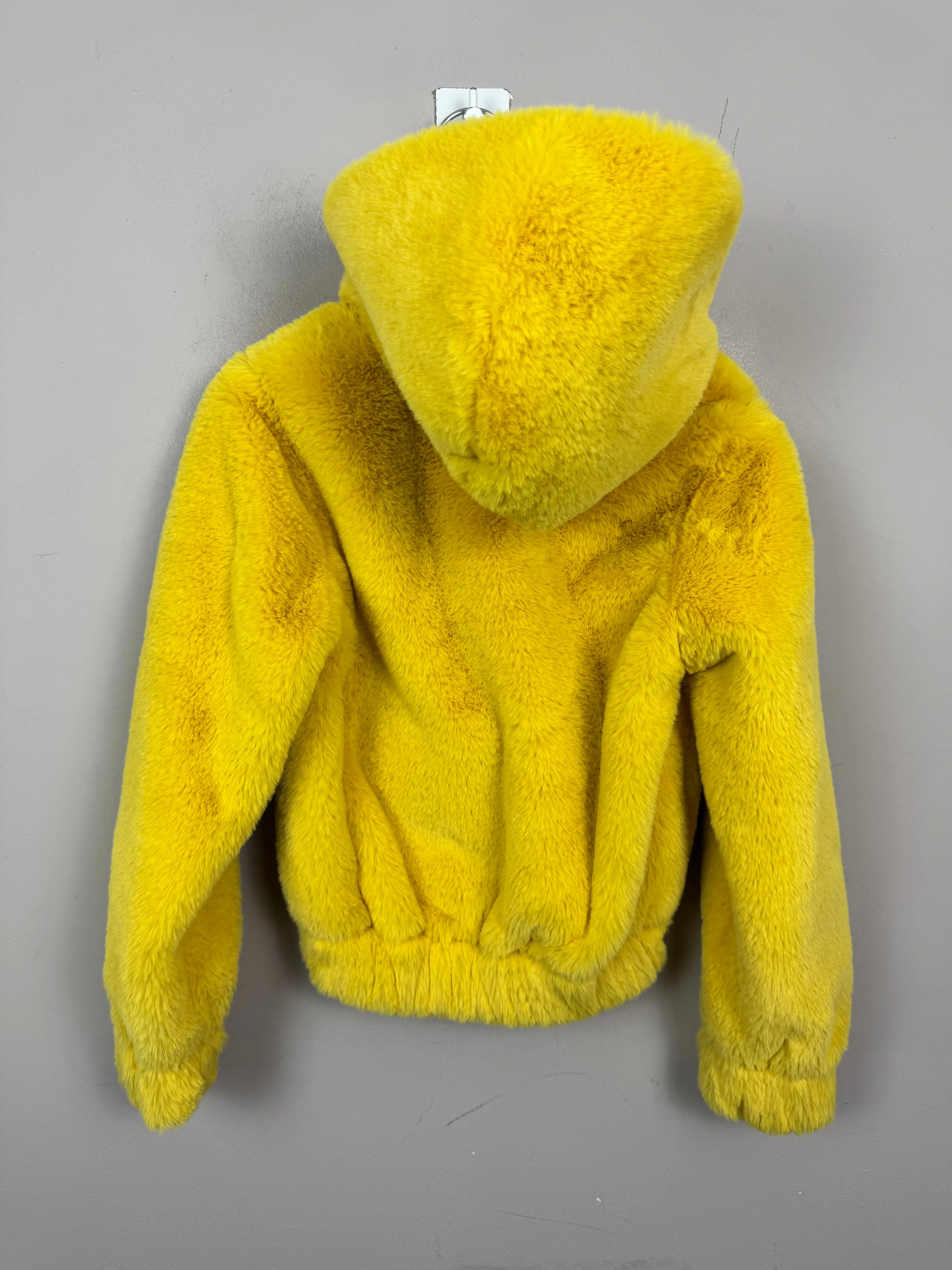 Elsy Yellow Faux Fur Bomber Jacket 6y bnwt